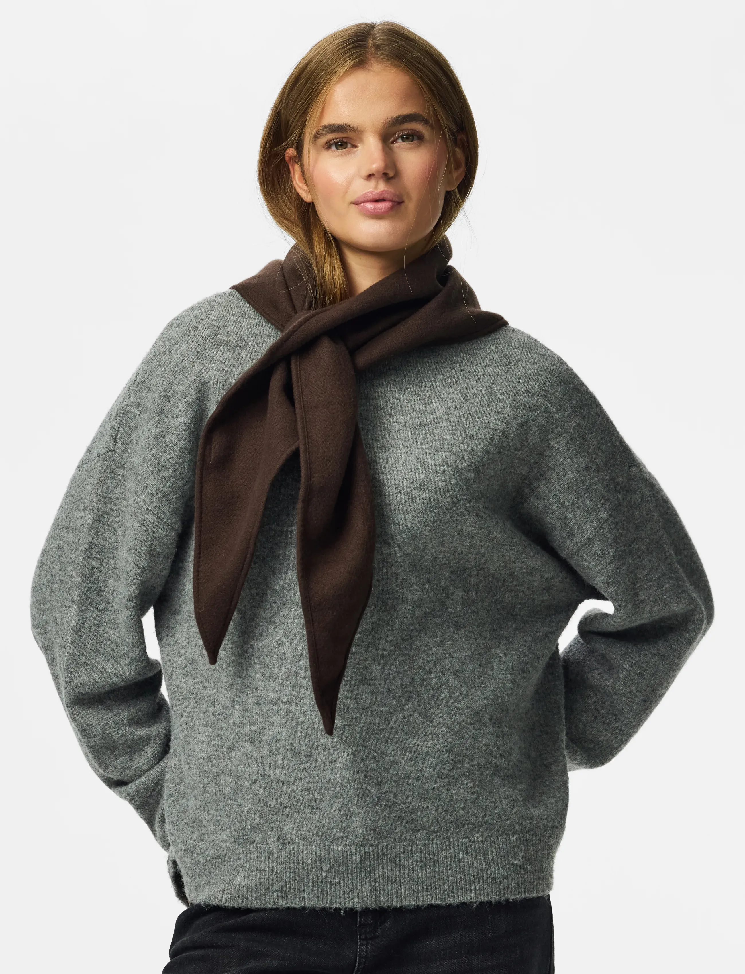 Pieces PCARY TRIANGLE SCARF BC - Accessories - CHICORY COFFEE / brown
