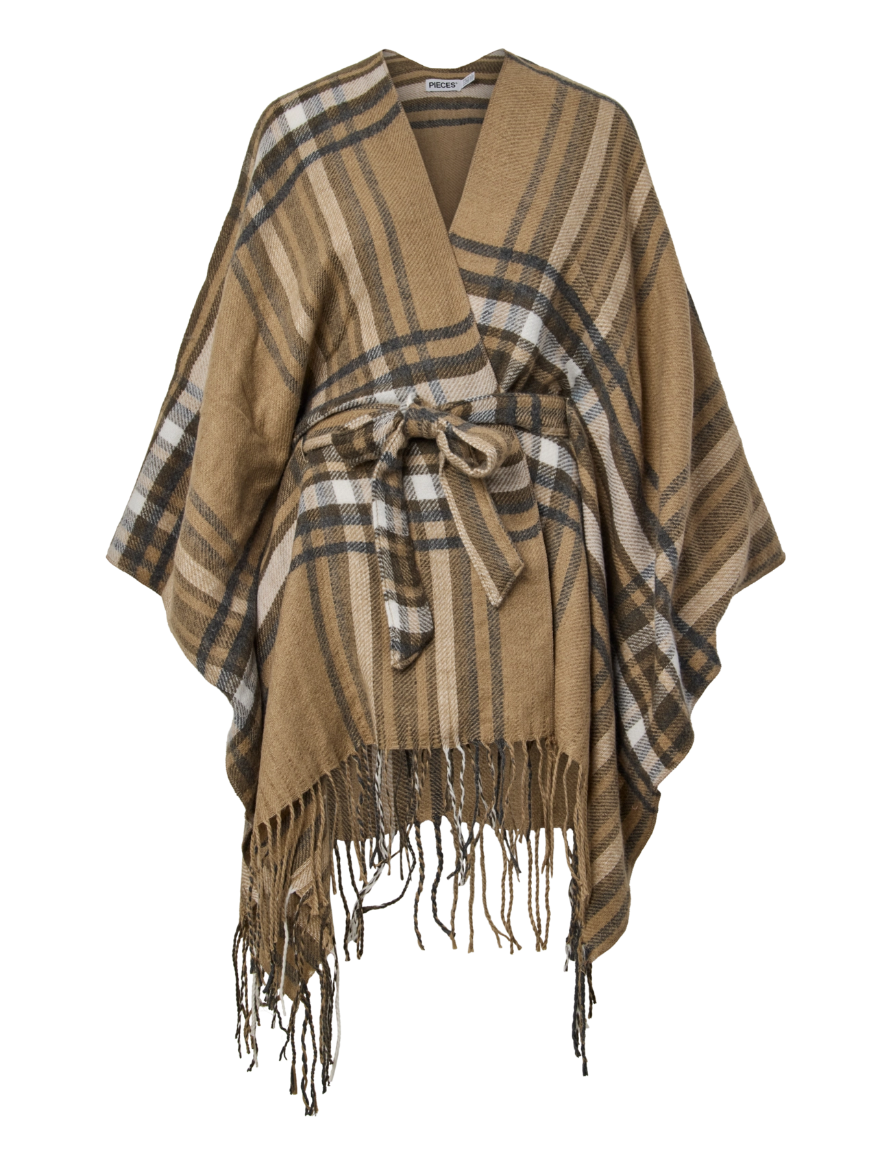 Pieces PCAVIE BELT PONCHO BC - Neuheiten - GREIGE / beige