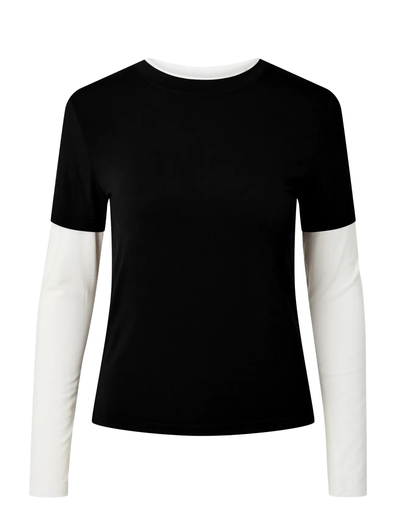 Pieces Pcamio Ls Layering Top Jrs, Kvinder, Langærmet Lag På Lag Top, Sort, Str: S