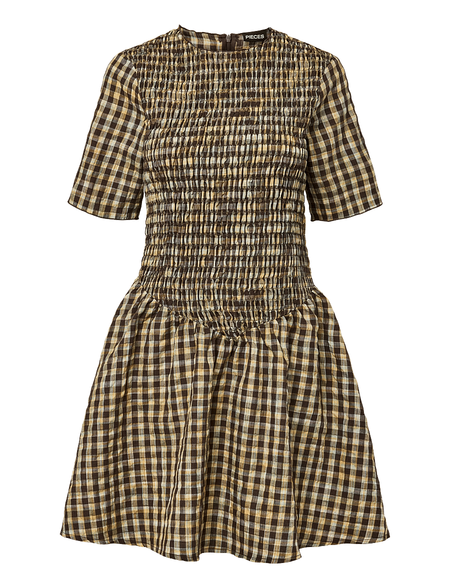 Pieces - PCADALAIDE 2/4 SHORT DRESS WVN - sommarklänningar - crocodile - 0