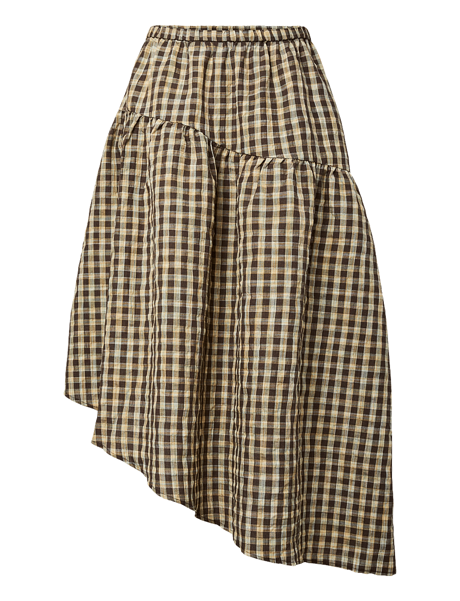 Pieces - PCADALAIDE HW ANKLE SKIRT WVN - midi kjolar - crocodile - 0