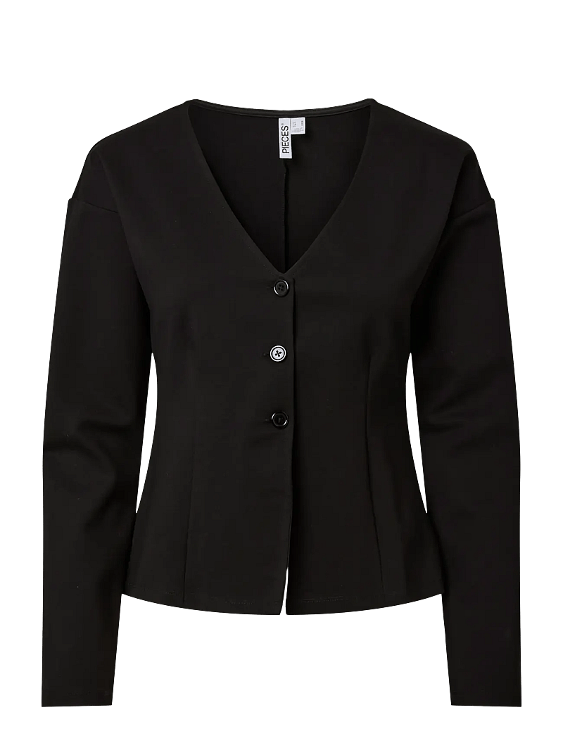 Pieces - PCGUNHILD LS CARDIGAN JRS D2D - koftor - black - 1