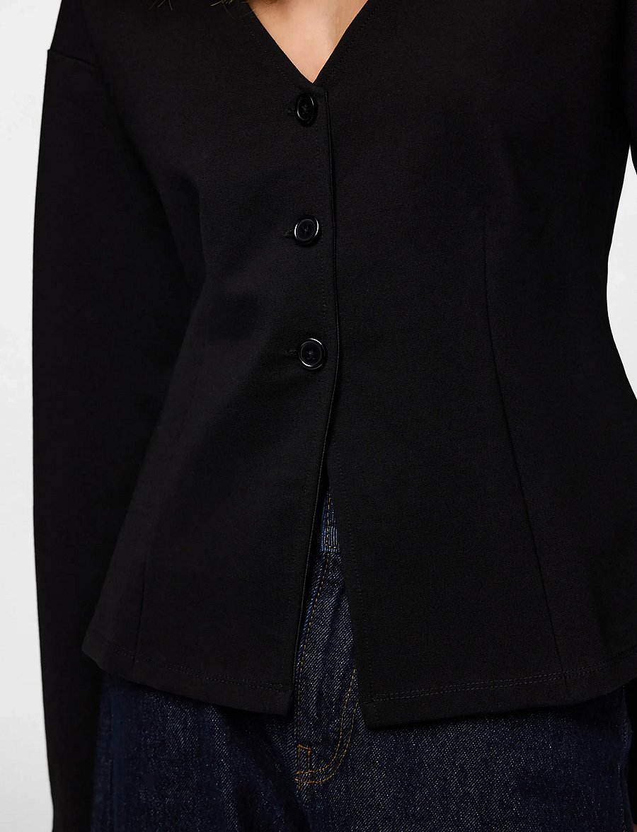 Pieces - PCGUNHILD LS CARDIGAN JRS D2D - strickjacken - black - 4