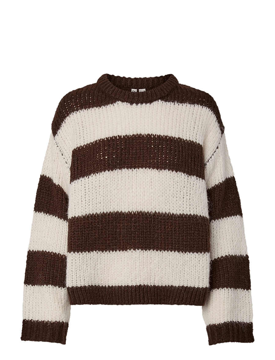 Pieces - PCDORTHEA LS CHUNKY KNIT NOOS BC - stickade tröjor - hot fudge - 1