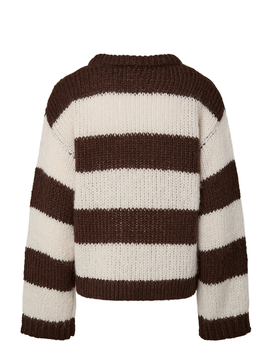 Pieces - PCDORTHEA LS CHUNKY KNIT NOOS BC - stickade tröjor - hot fudge - 2