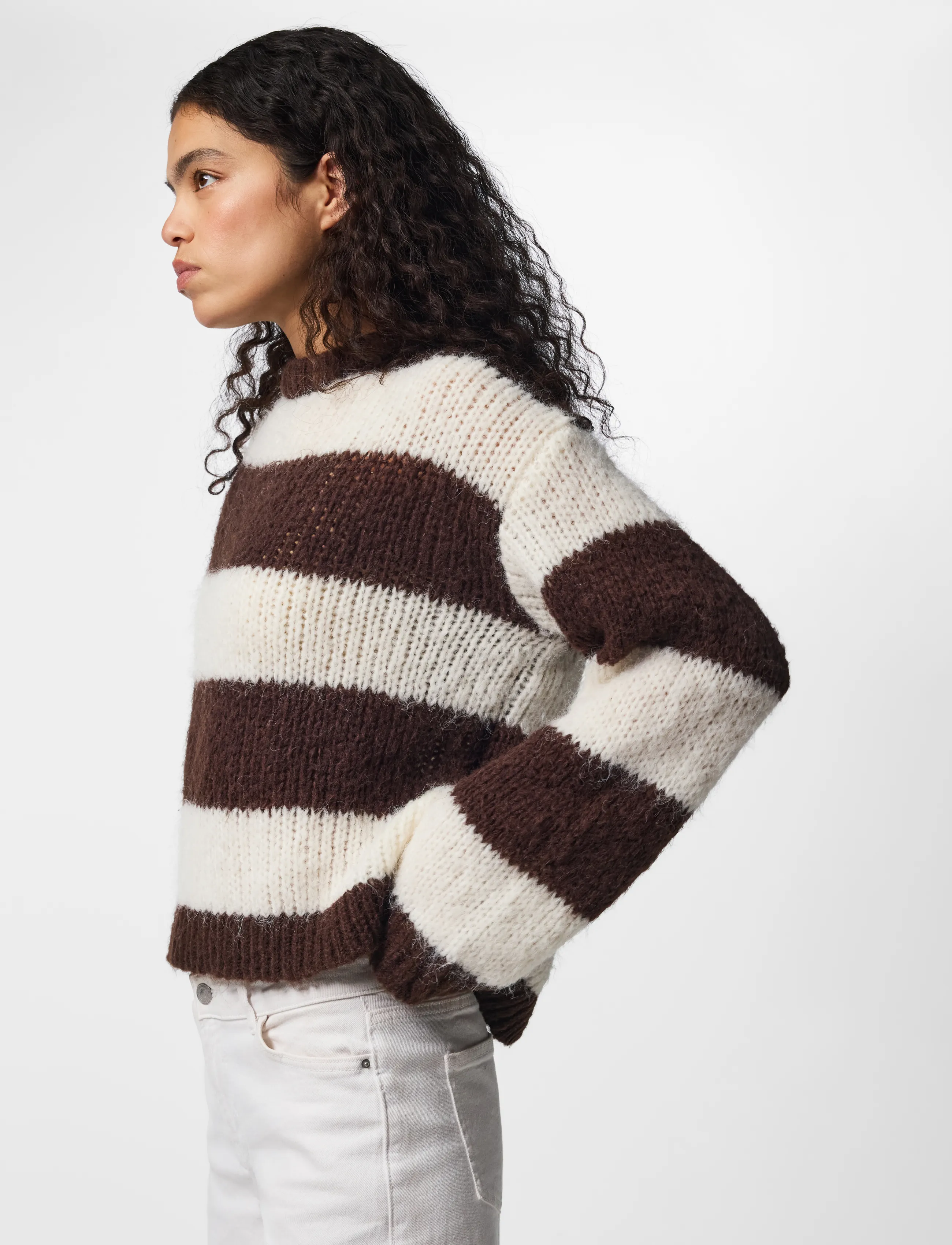 Pieces PCDORTHEA LS CHUNKY KNIT NOOS BC - Pieces - HOT FUDGE / brown