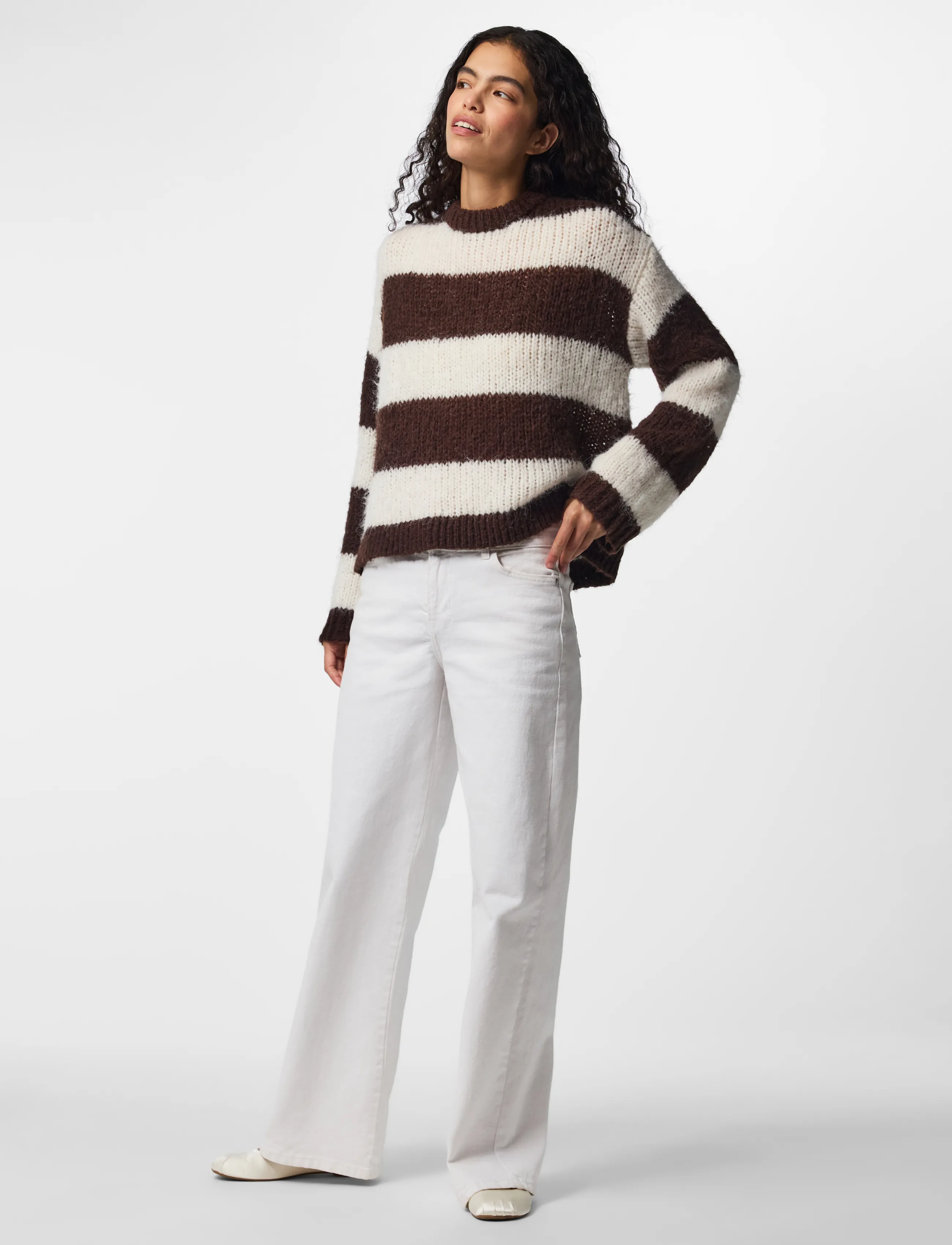 Pieces - PCDORTHEA LS CHUNKY KNIT NOOS BC - stickade tröjor - hot fudge - 4