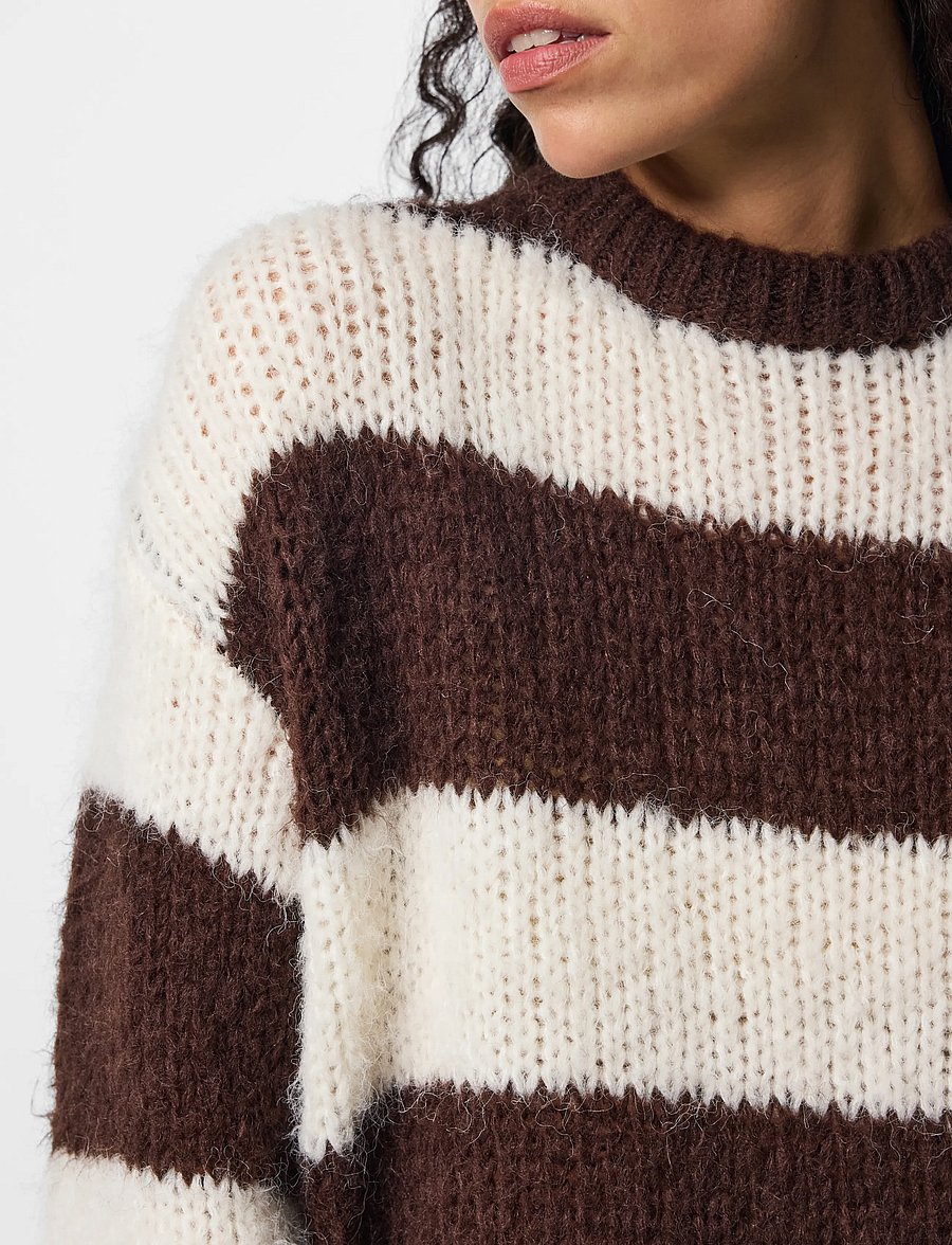 Pieces - PCDORTHEA LS CHUNKY KNIT NOOS BC - stickade tröjor - hot fudge - 5
