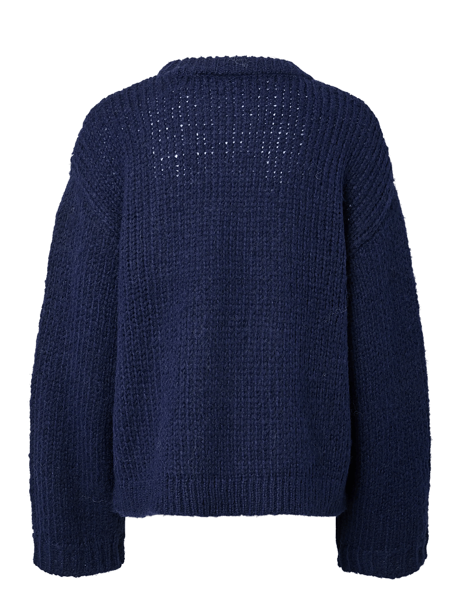 Pieces - PCDORTHEA LS CHUNKY KNIT NOOS BC - stickade tröjor - maritime blue - 2