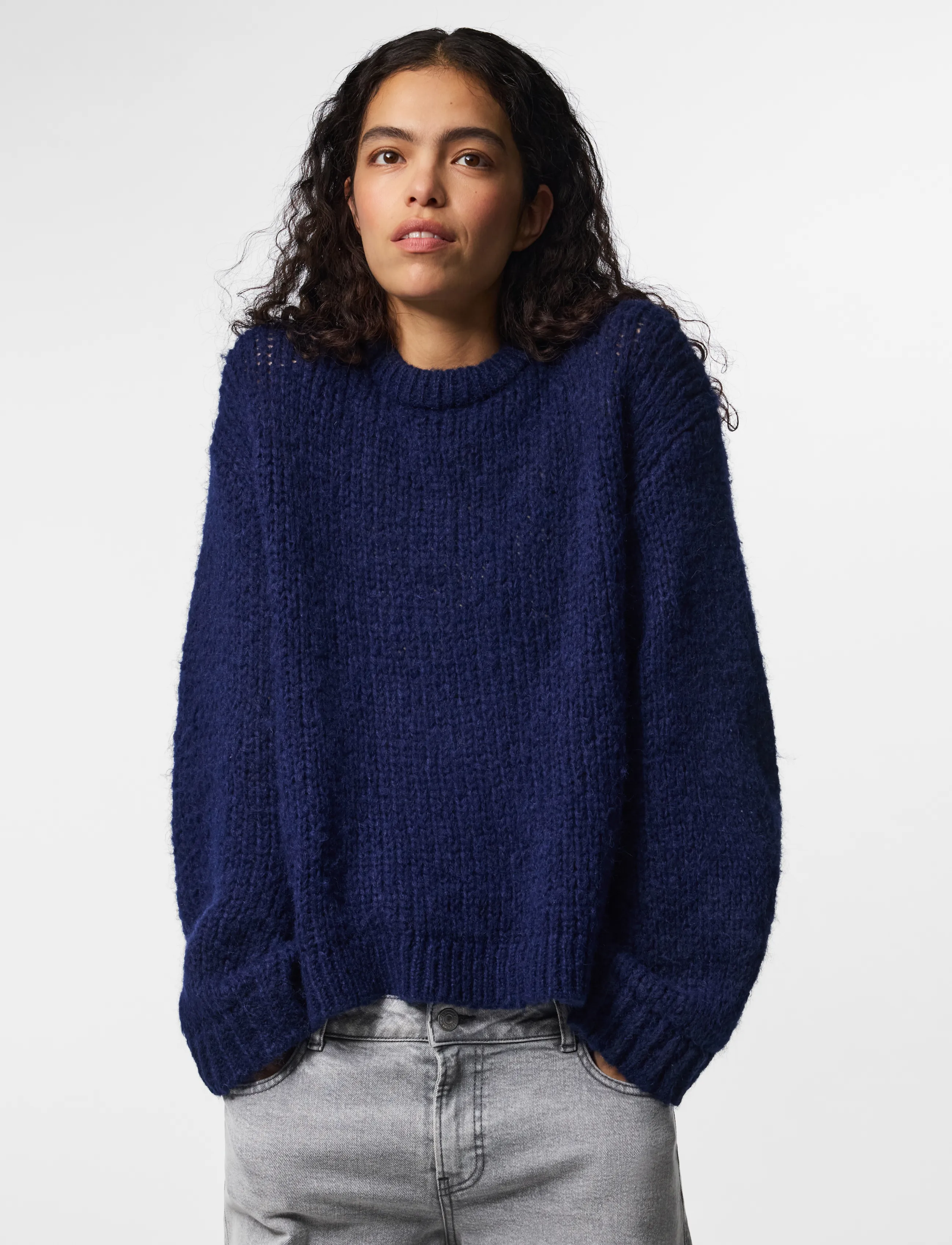 Pieces PCDORTHEA LS CHUNKY KNIT NOOS BC - Pieces - MARITIME BLUE / navy