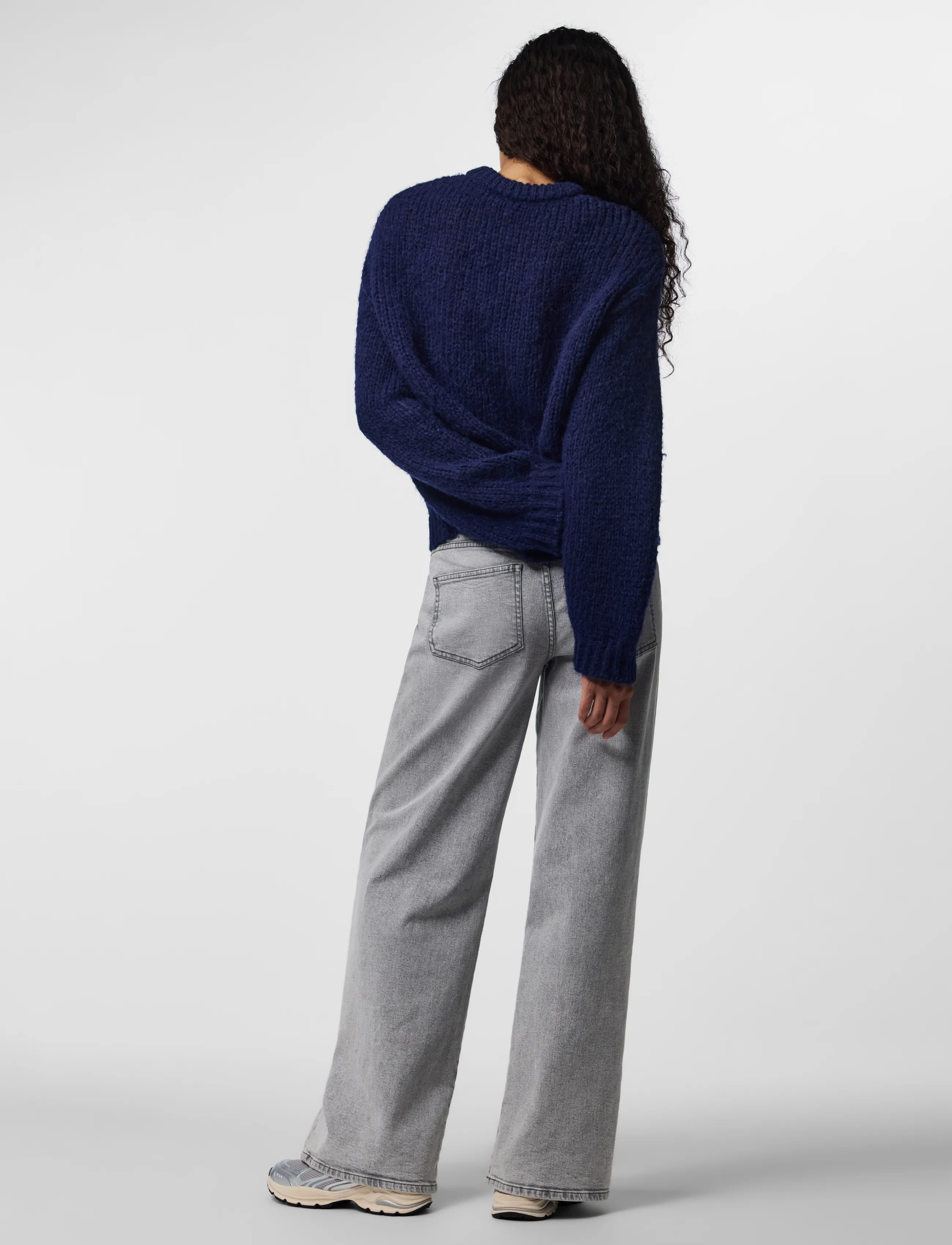 Pieces - PCDORTHEA LS CHUNKY KNIT NOOS BC - stickade tröjor - maritime blue - 3