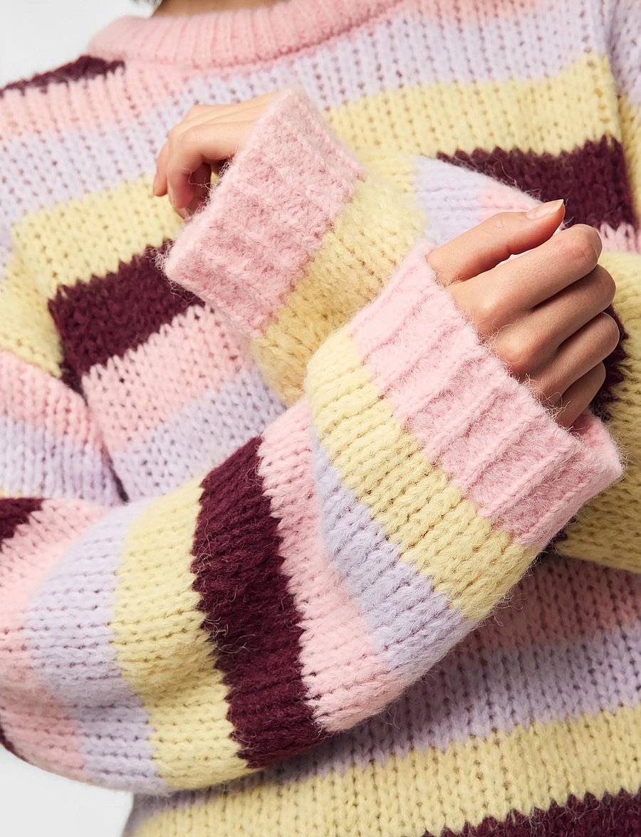 Pieces - PCDORTHEA LS CHUNKY KNIT NOOS BC - pullover - roseate spoonbill - 5