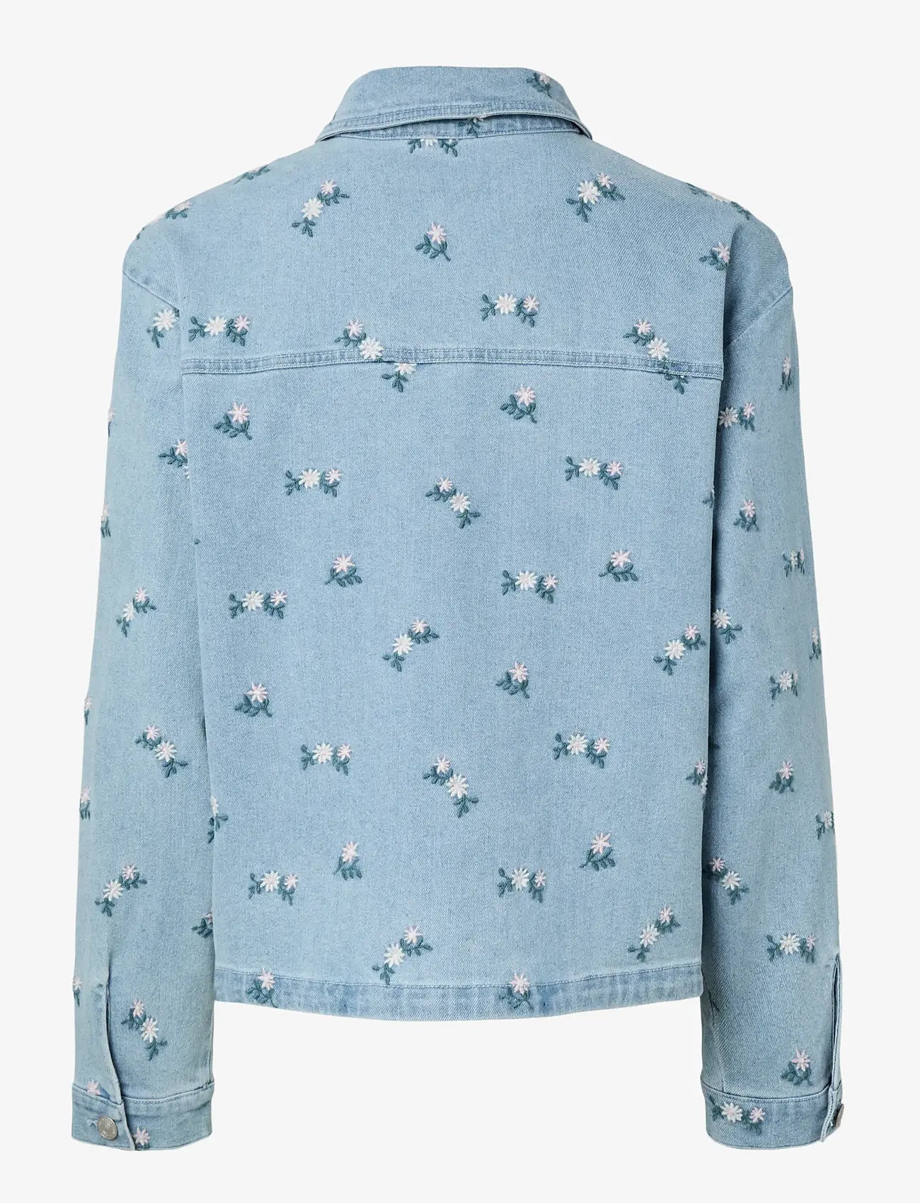 Pieces - PCFLORA LS DENIM EMB SHIRT NOOS - jeanshemden - light blue denim - 2