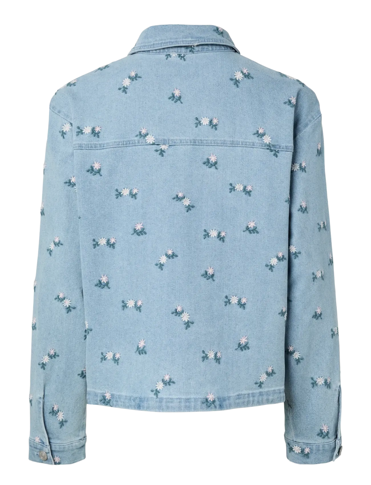 Pieces - PCFLORA LS DENIM EMB SHIRT NOOS - denimskjorter - light blue denim - 2