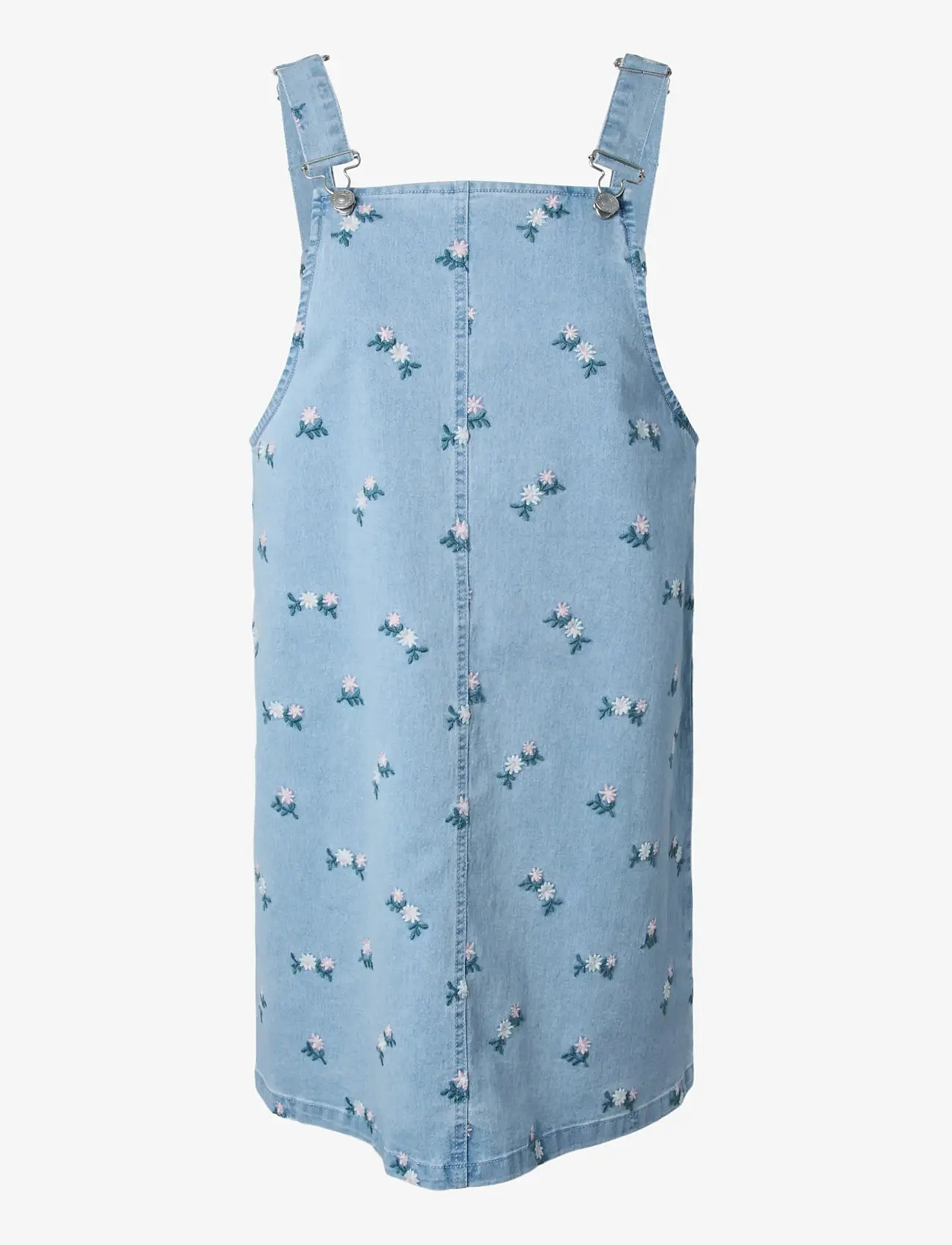 Pieces - PCFLORA SL DENIM EMB SPENCER DRESS - denimkjoler - light blue denim - 1
