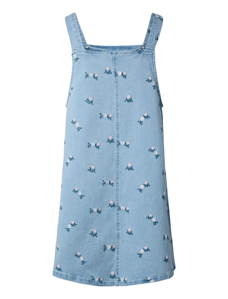 Pieces - PCFLORA SL DENIM EMB SPENCER DRESS - jeanskleider - light blue denim - 2