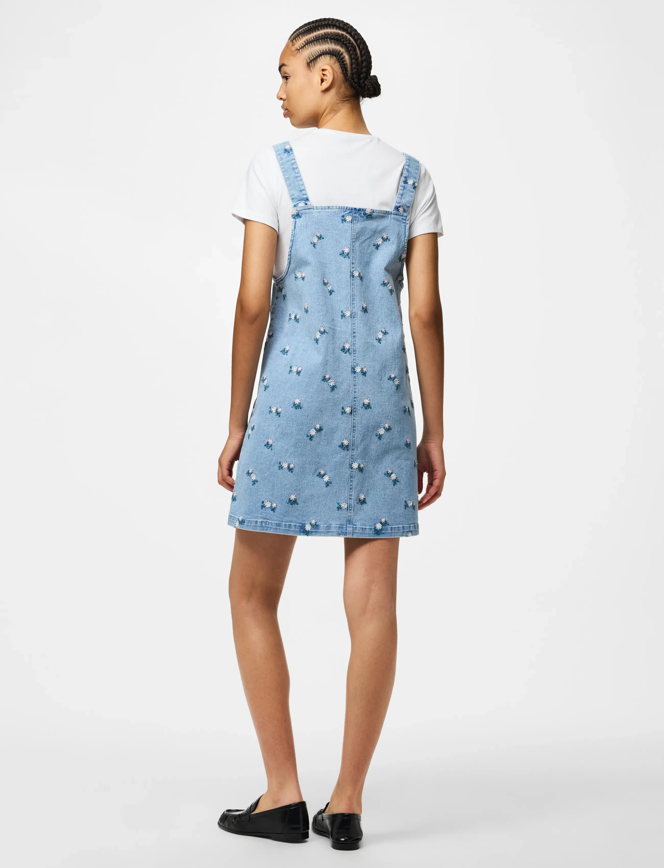 Pieces - PCFLORA SL DENIM EMB SPENCER DRESS - teksakleidid - light blue denim - 3