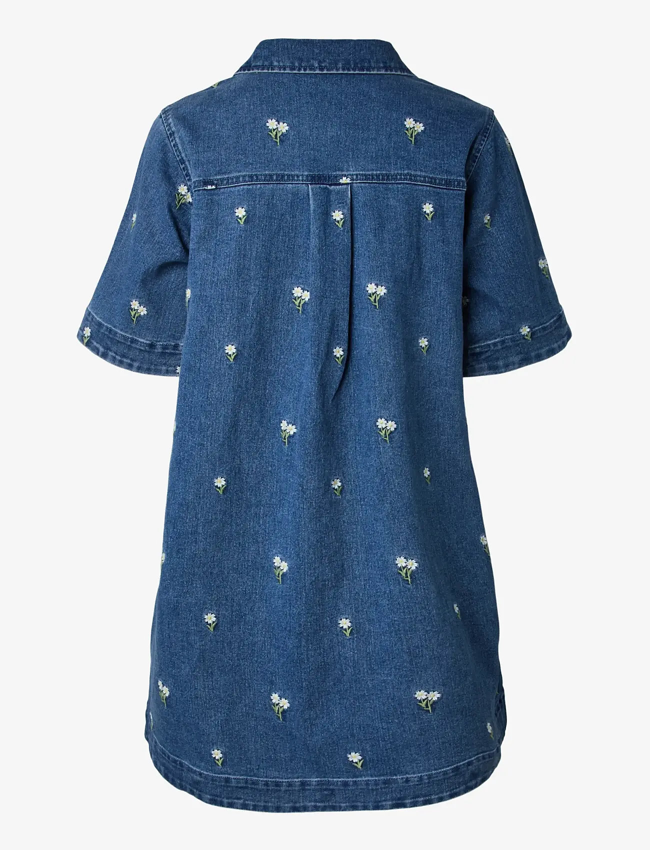 Pieces - PCFLORA SS DENIM EMB DRESS - denim dresses - medium blue denim - 2