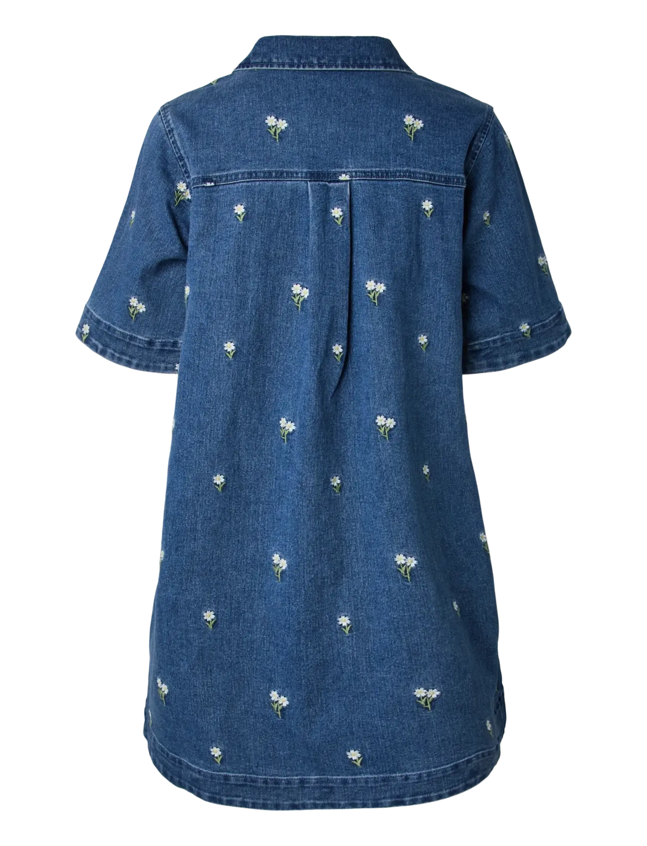 Pieces - PCFLORA SS DENIM EMB DRESS - denimkjoler - medium blue denim - 2