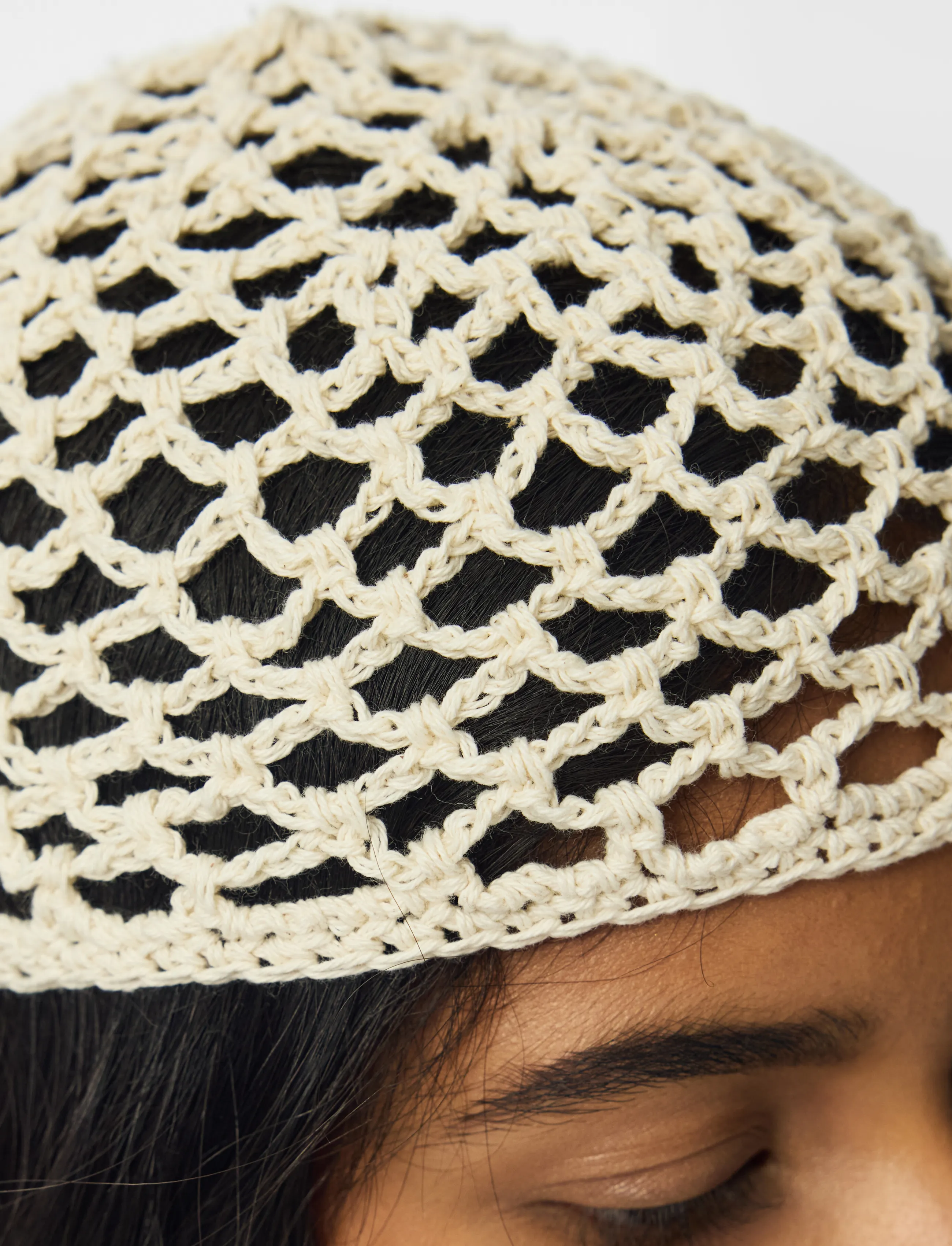 Pieces - PCANNIE J CROCHET BEANIE - aksessuaarid - cloud dancer - 4