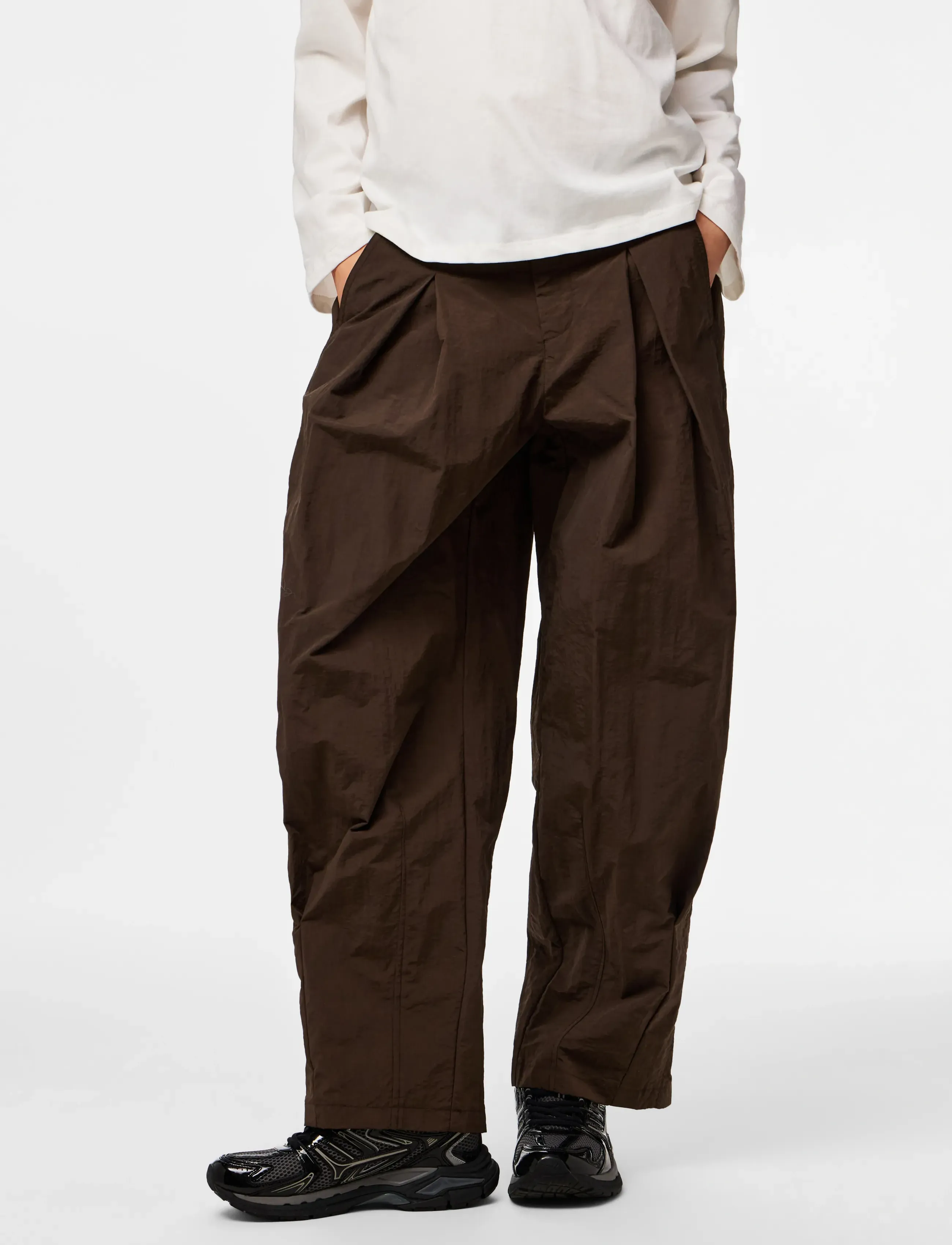 Pieces PCJABINA MW BARREL PANTS WVN D2D - Tynnyrihousut - DELICIOSO / brown