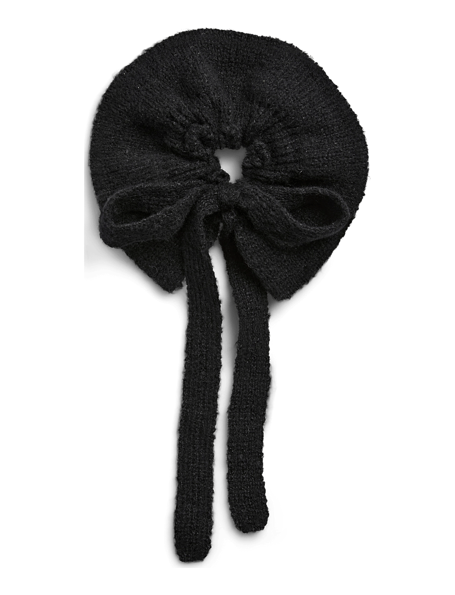 Pieces - PCANNABELLE A KNITTED SCRUNCHIE - juuksepaelad ja -klambrid - black - 0