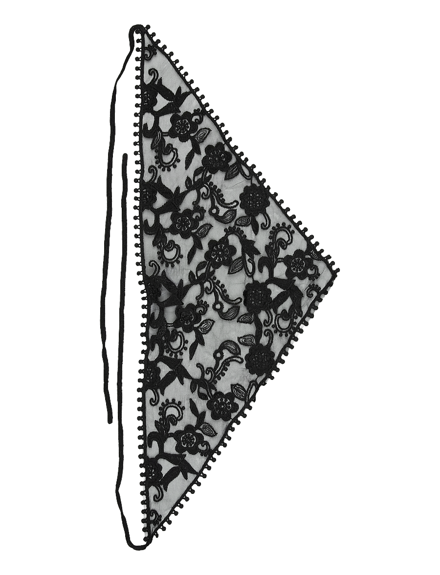 Pieces - PCASTA J WRAP LACE SARONG - tynde tørklæder - black - 2