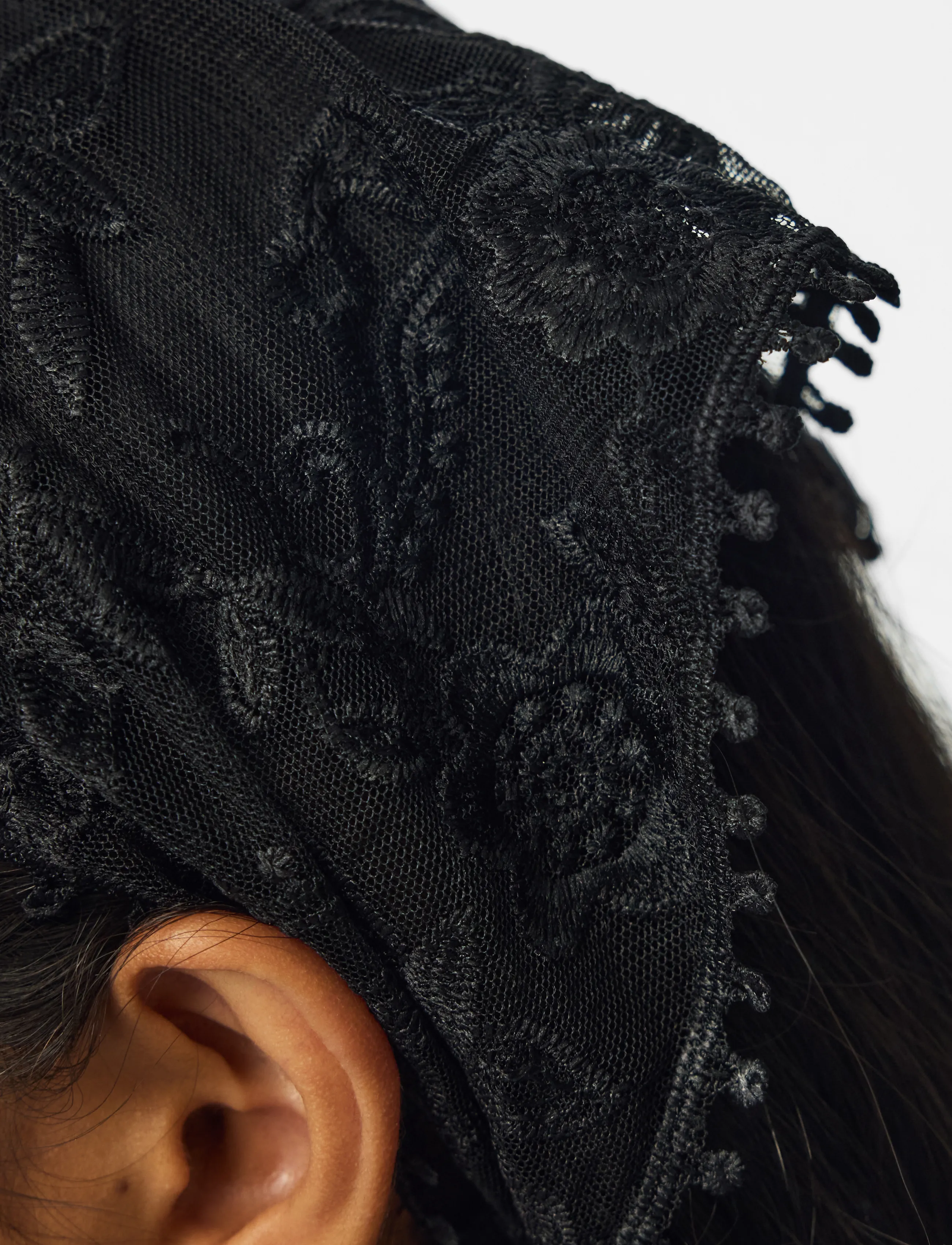 Pieces - PCASTA J WRAP LACE SARONG - tynde tørklæder - black - 4