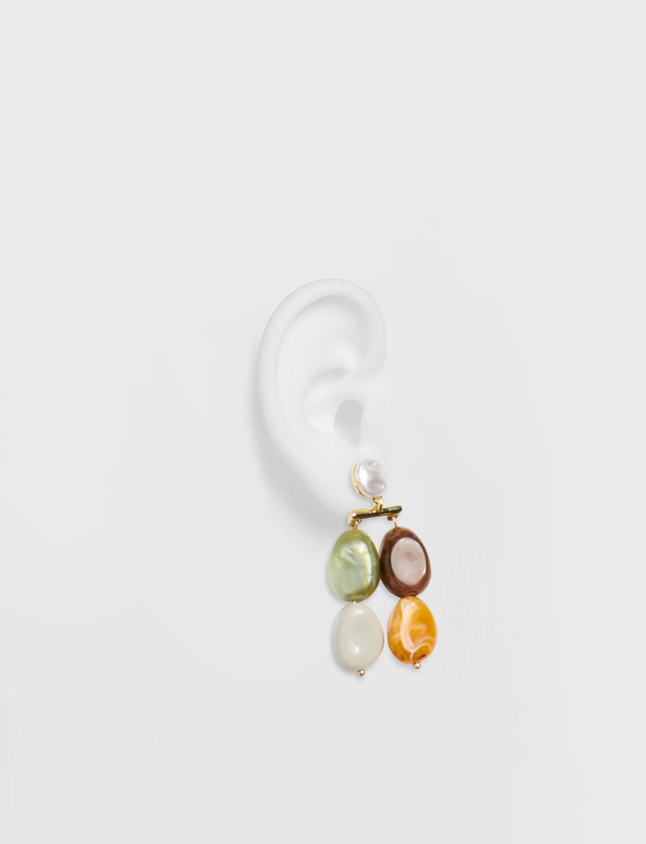 Pieces PCANASTACIA A EARRINGS BUNDLE - Pieces - GOLD COLOUR / cream