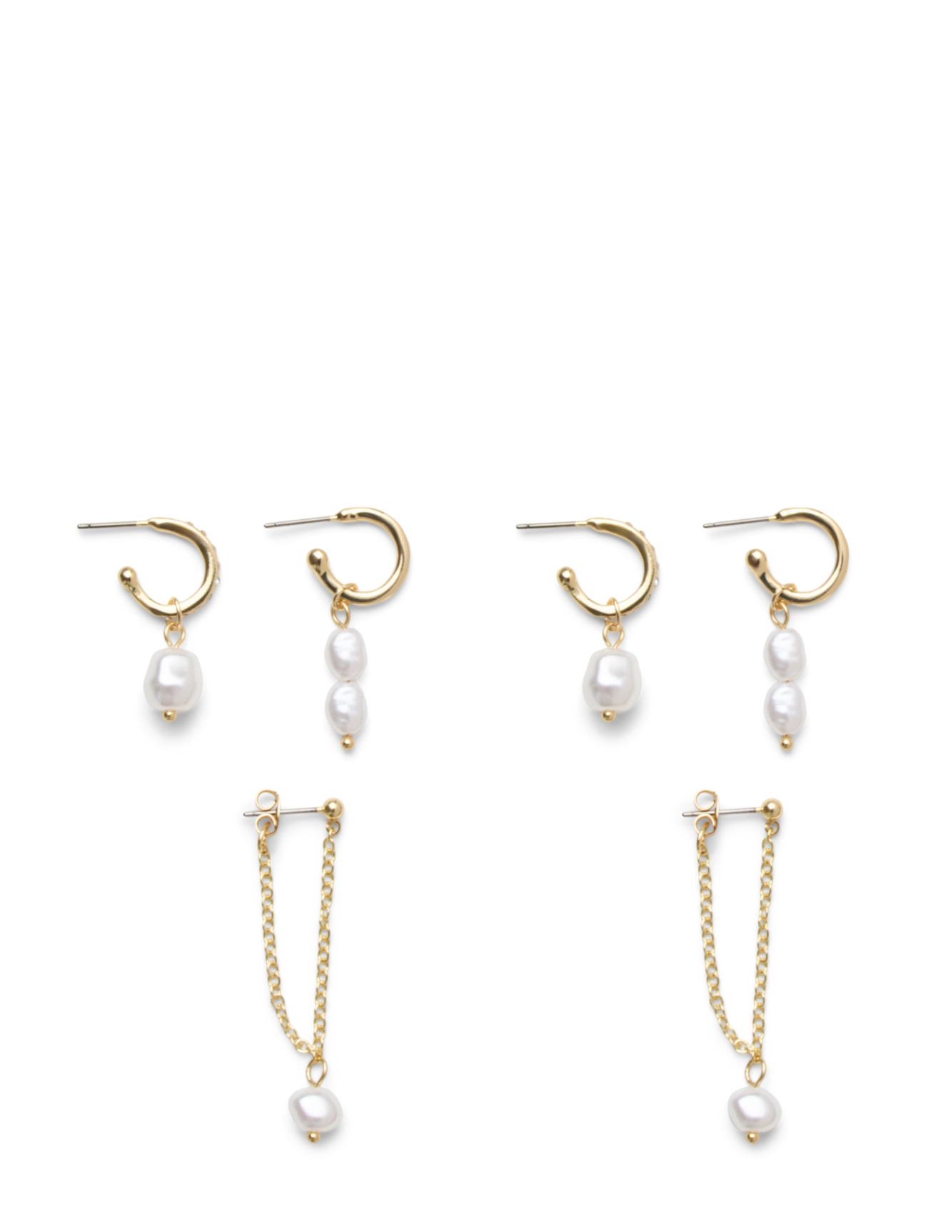 Pieces PCAMANDA S EARRINGS 3-PACK - Accessoires - GOLD COLOUR / gold