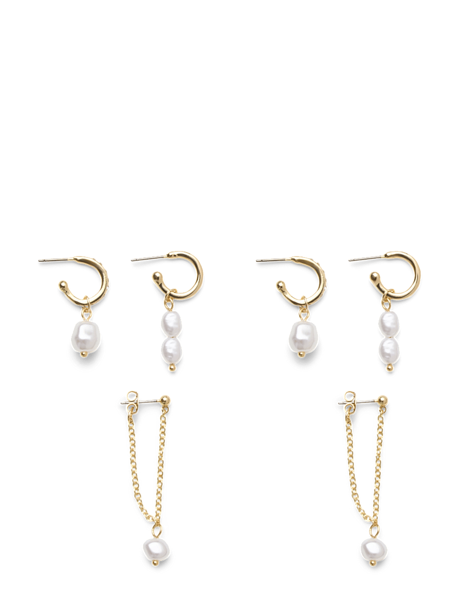 Pieces - PCAMANDA S EARRINGS 3-PACK - ohrhänger - gold colour - 1