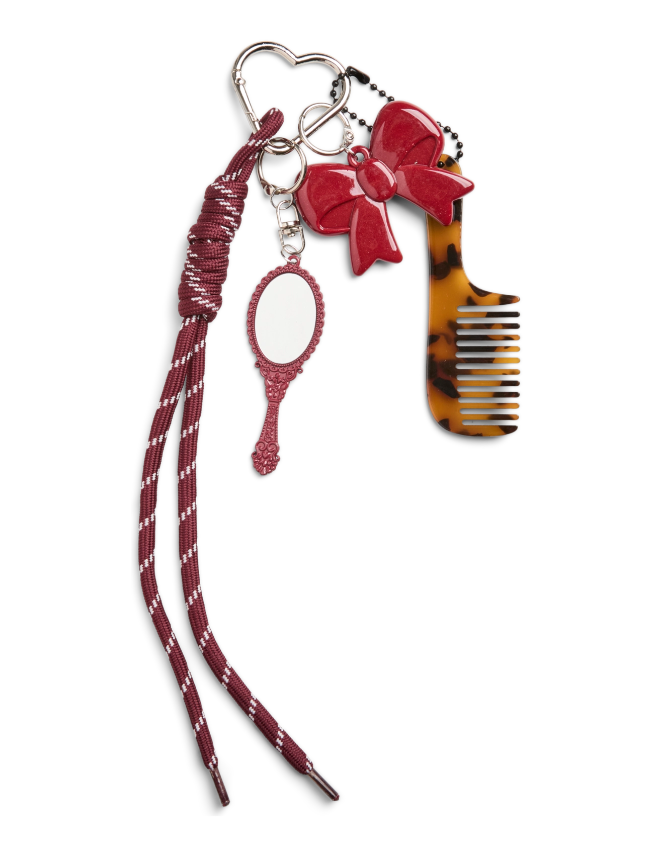 PIECES Pcanna J Keyhanger Bundle Go Burgundy - One Size - Damen