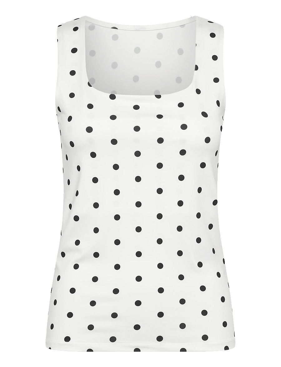 Pieces - PCFILLA SL REVERSIBLE TANKTOP JRS D2D PP - linnen - bright white - 0
