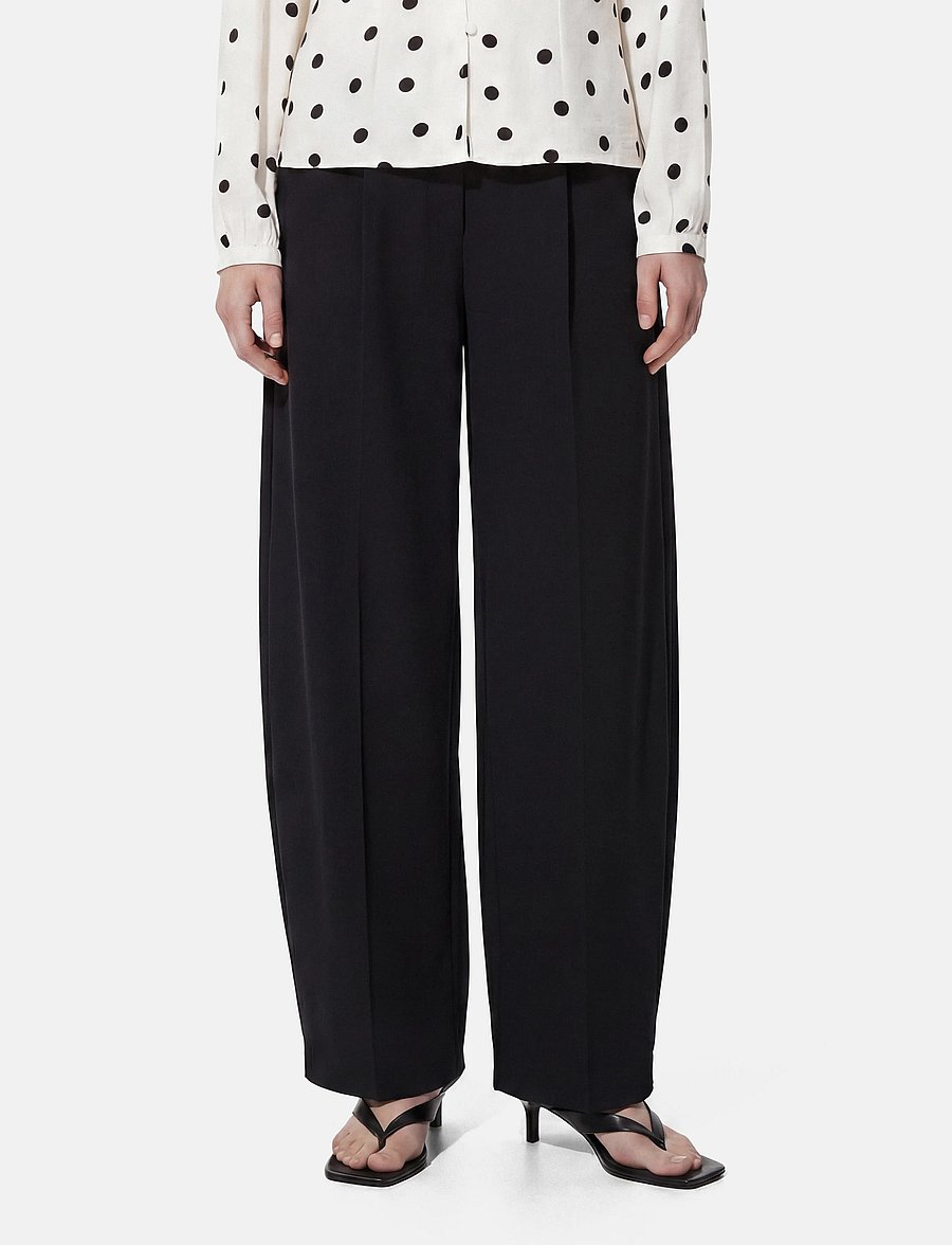 Pieces - PCBOSELLA MW BARREL PANT NOOS BC - barrel püksid - black - 0