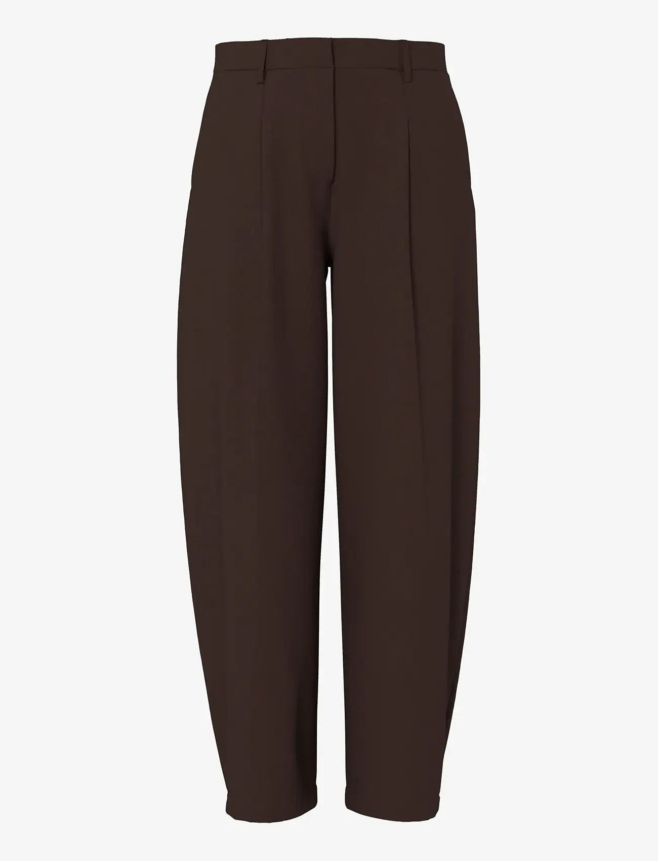 Pieces - PCBOSELLA MW BARREL PANTS NOOS BC - barrel-bukser - hot fudge - 1