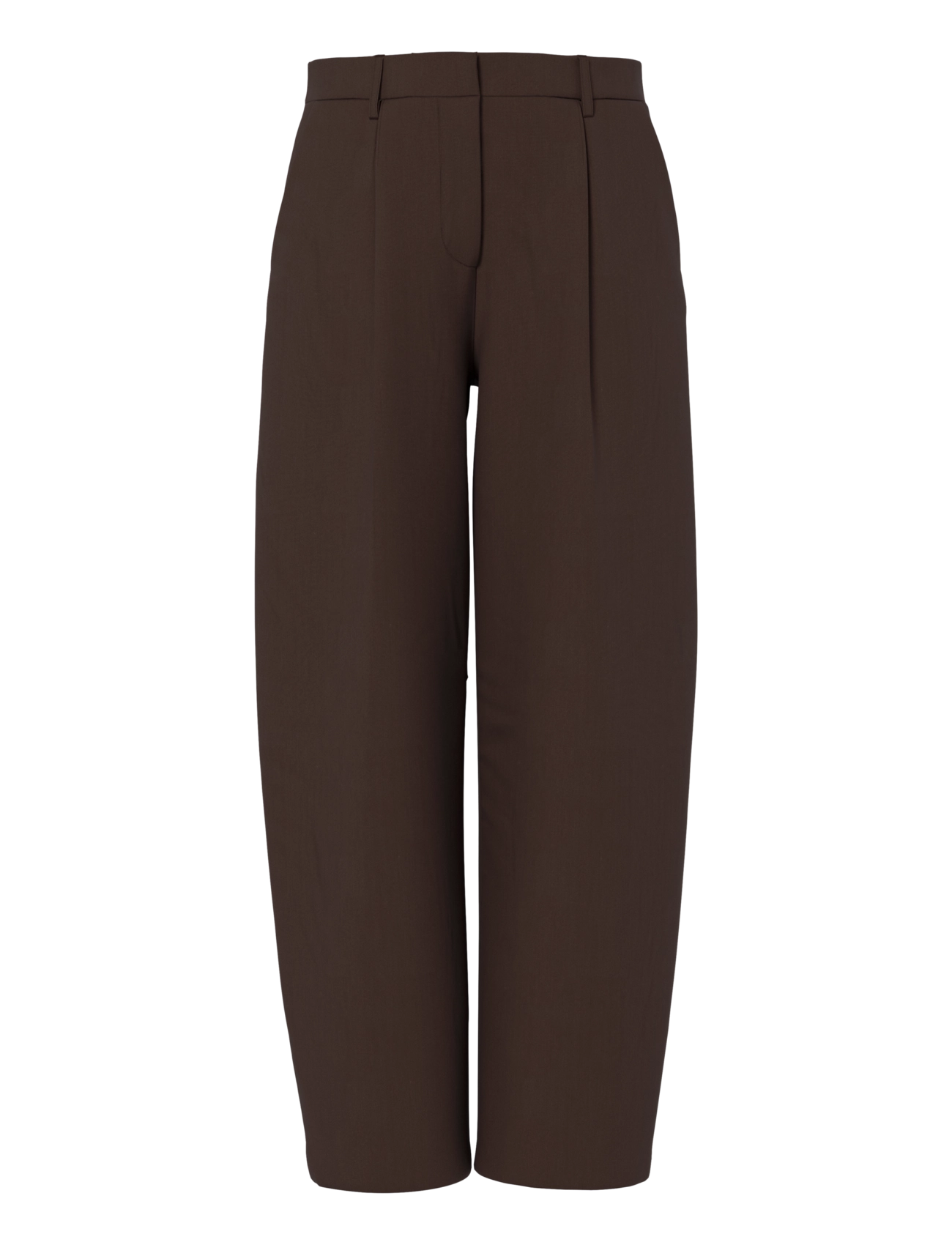 Pieces - PCBOSELLA MW BARREL PANTS NOOS BC - hosen mit geradem bein - hot fudge - 1