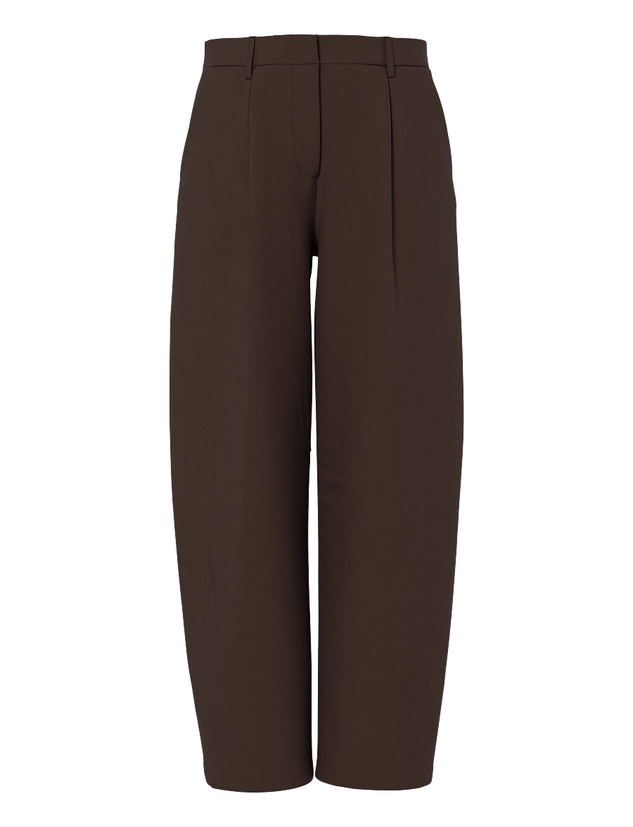 Pieces - PCBOSELLA MW BARREL PANTS NOOS BC - hosen mit geradem bein - hot fudge - 1