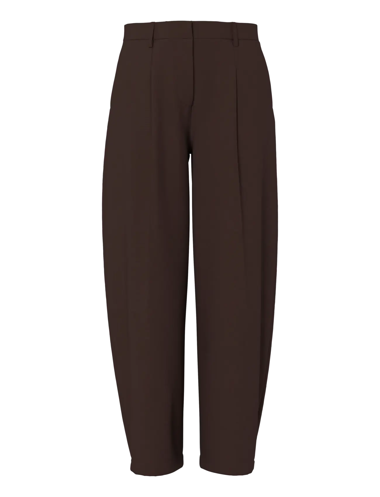 Pieces PCBOSELLA MW BARREL PANTS NOOS BC - Bukser - HOT FUDGE / brown