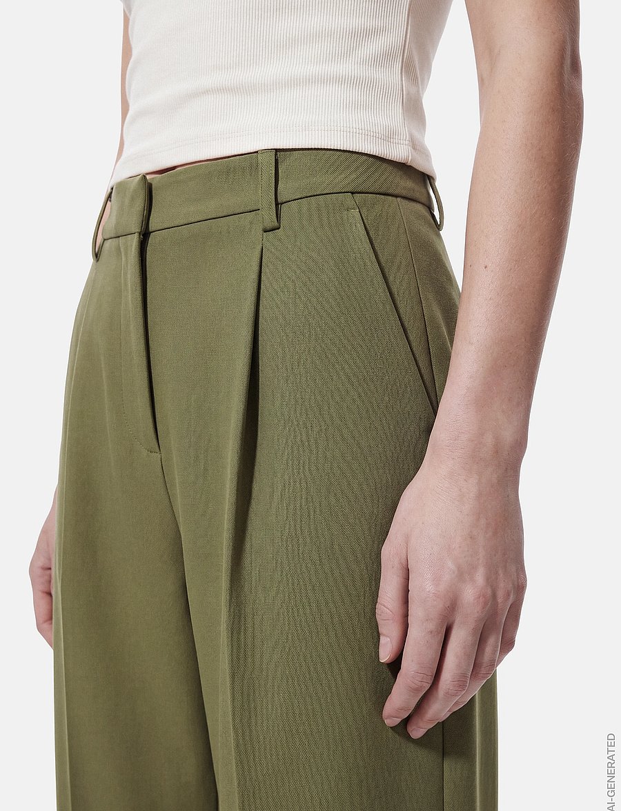 Pieces - PCBOSELLA MW BARREL PANT NOOS BC - barrel püksid - sphagnum - 5
