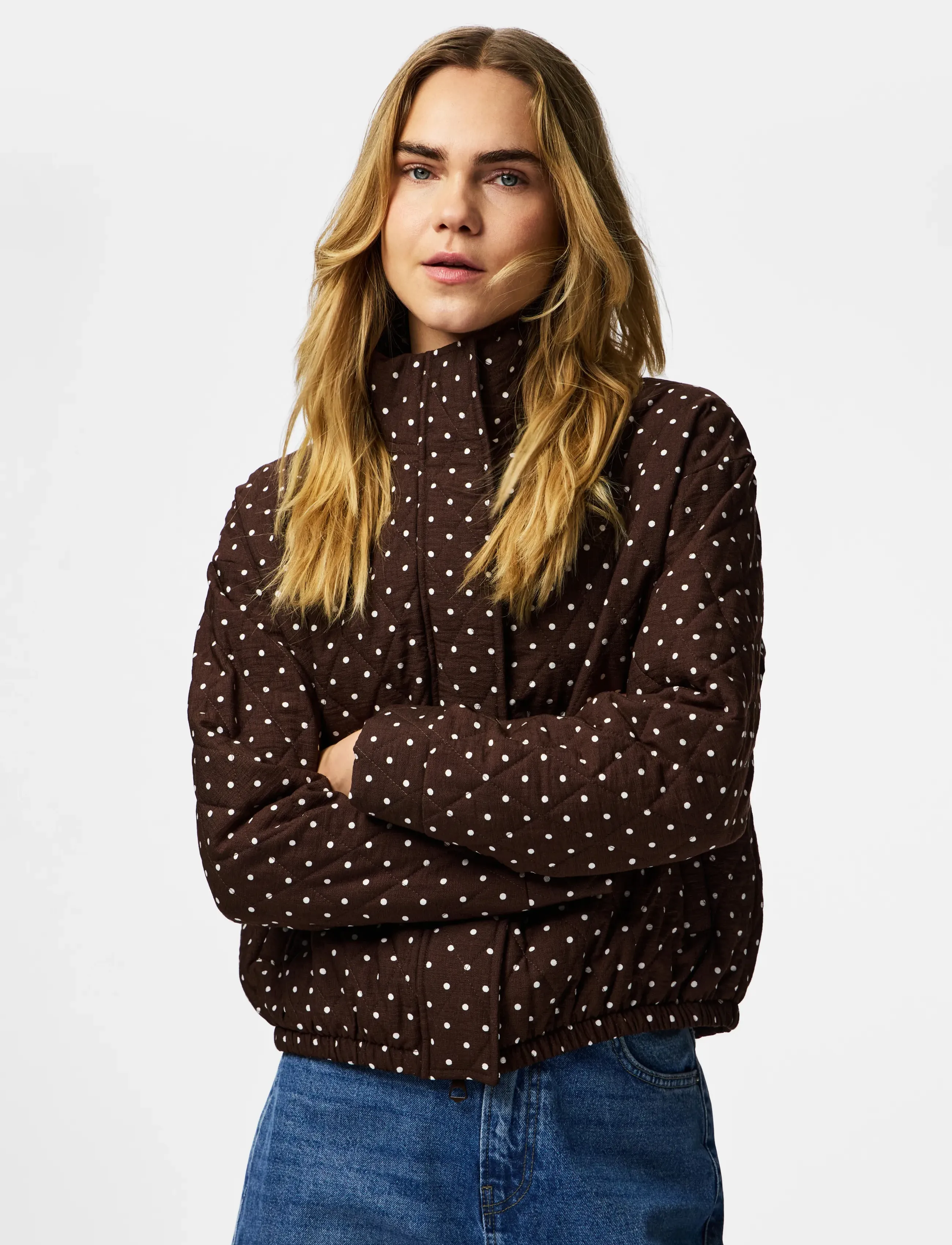 Pieces PCFAMILLA QUILTED BOMBER JACKET - Pieces - CHICORY COFFEE / brown