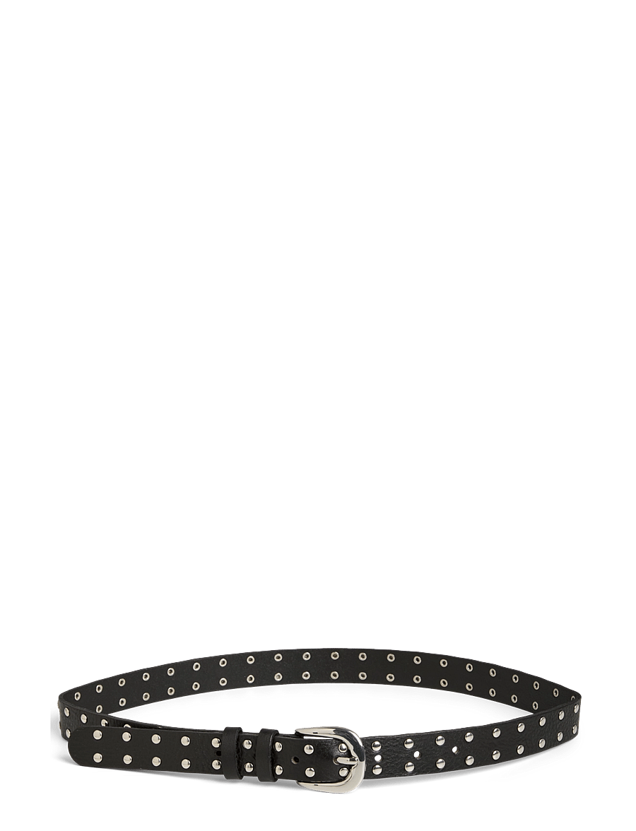 Pieces - PCALINA LEATHER STUD JEANS BELT - læderbælter - black - 0