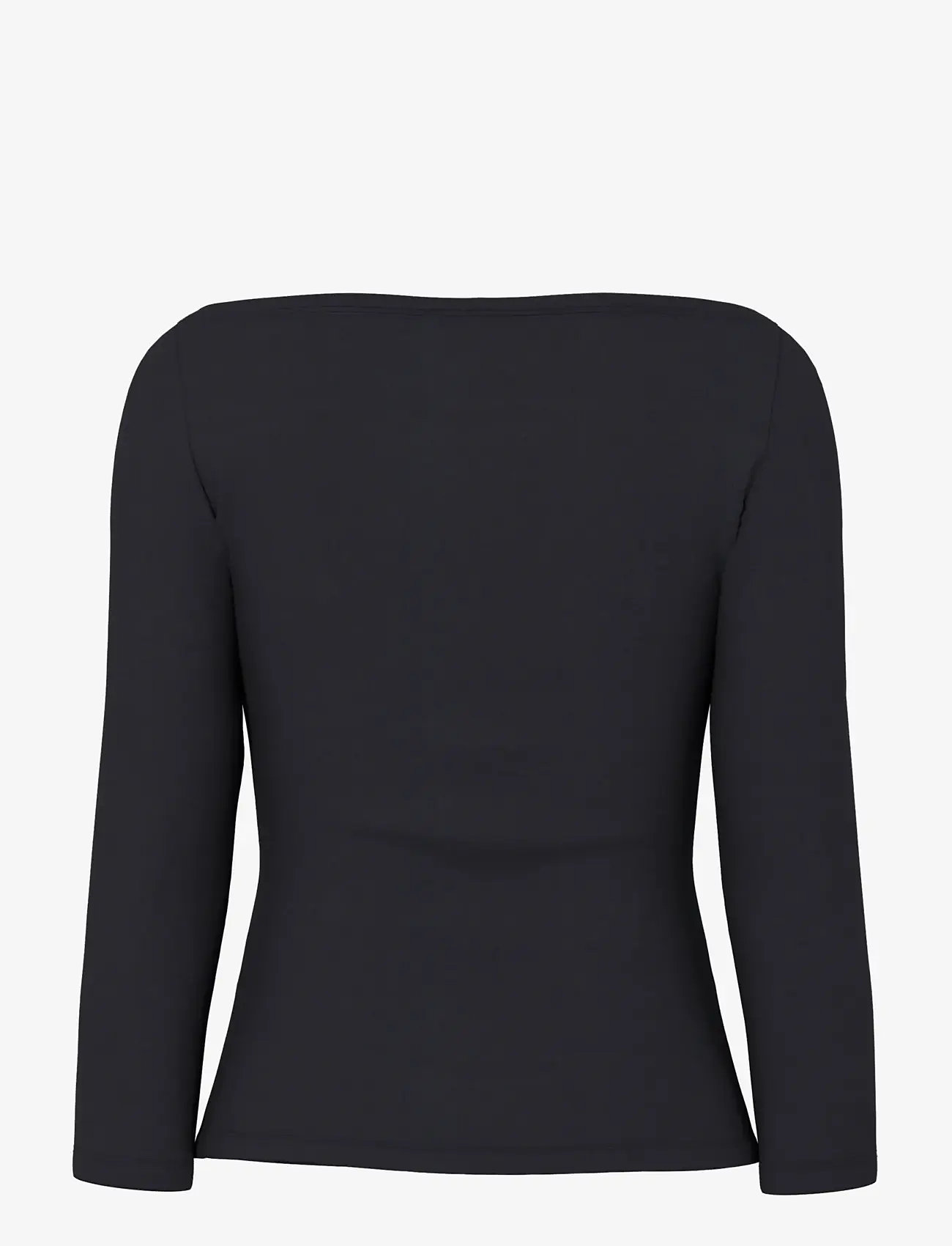 Pieces - PCPHOEBE 3/4 BOATNECK TOP JRS NOOS BC - langærmede toppe - black - 2