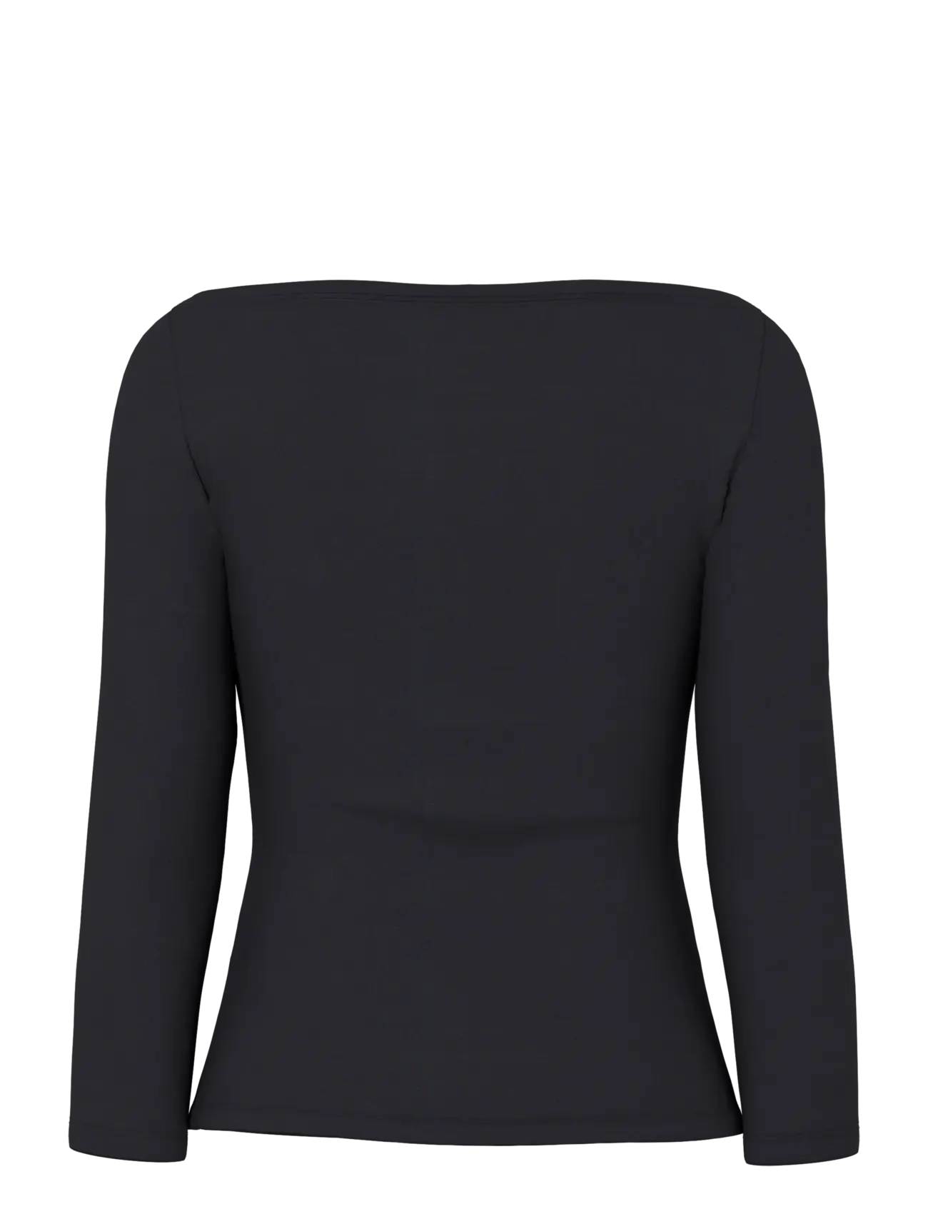 Pieces - PCPHOEBE 3/4 BOATNECK TOP JRS NOOS BC - langärmlige tops - black - 2