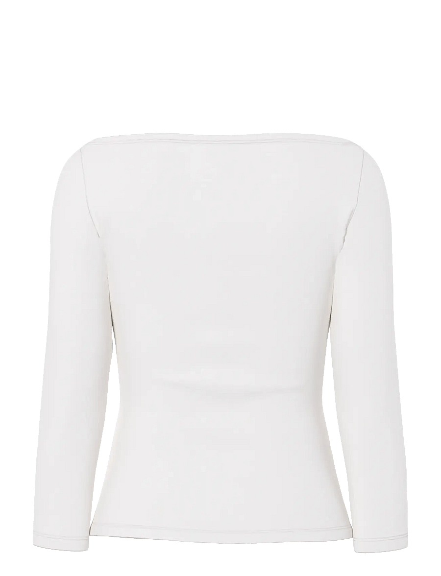 Pieces - PCPHOEBE 3/4 BOATNECK TOP JRS NOOS BC - t-shirts met lange mouwen - cloud dancer - 2
