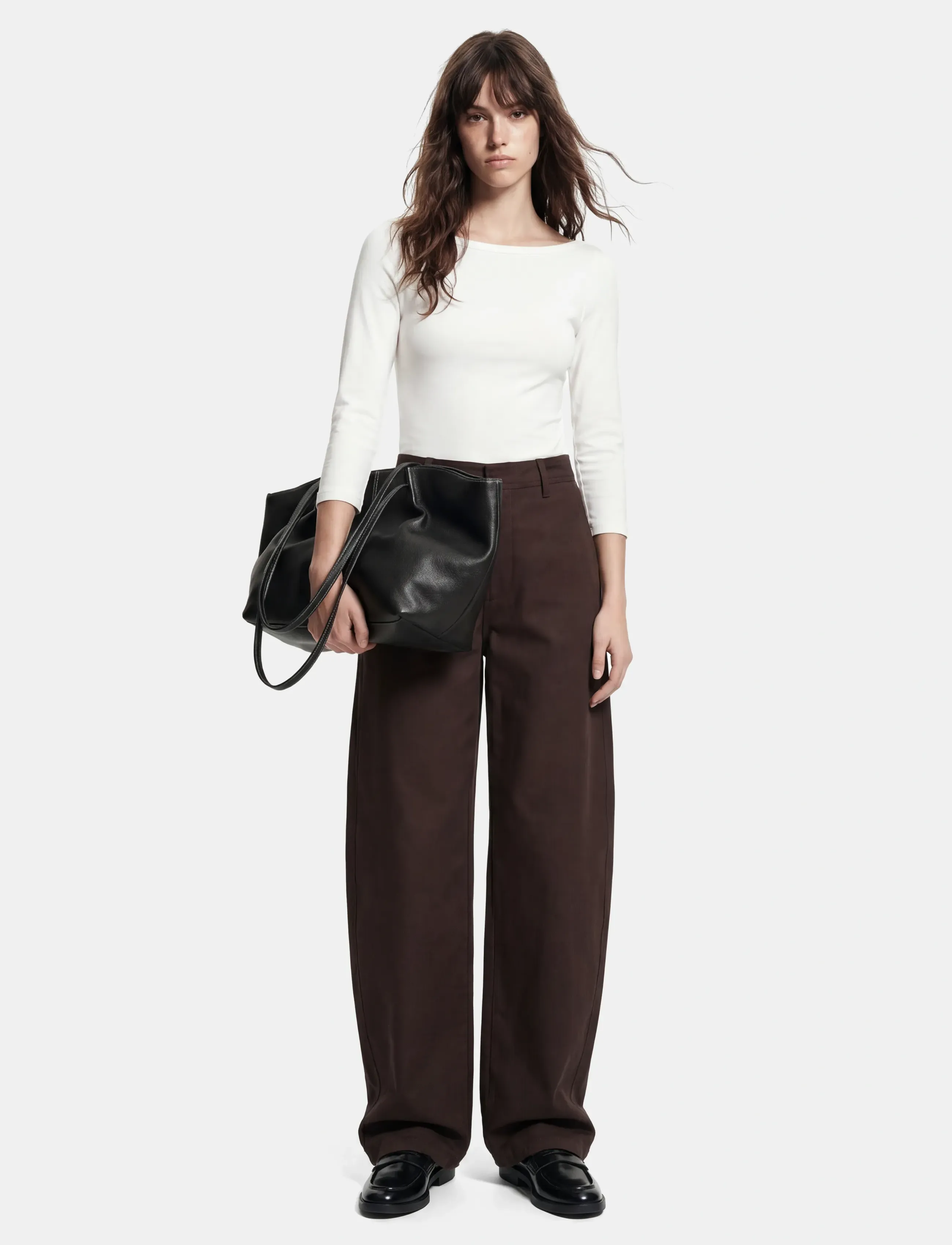 Pieces - PCPHOEBE 3/4 BOATNECK TOP JRS NOOS BC - pikkade varrukatega alussärgid - cloud dancer - 3