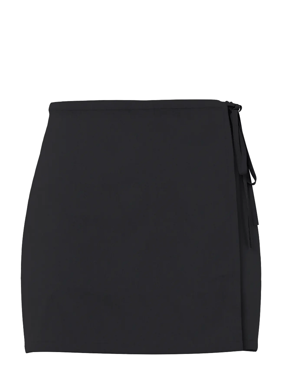 Pieces - PCBOSELLA MW WRAP SKIRT NOOS BC - hõlmikseelikud - black - 1