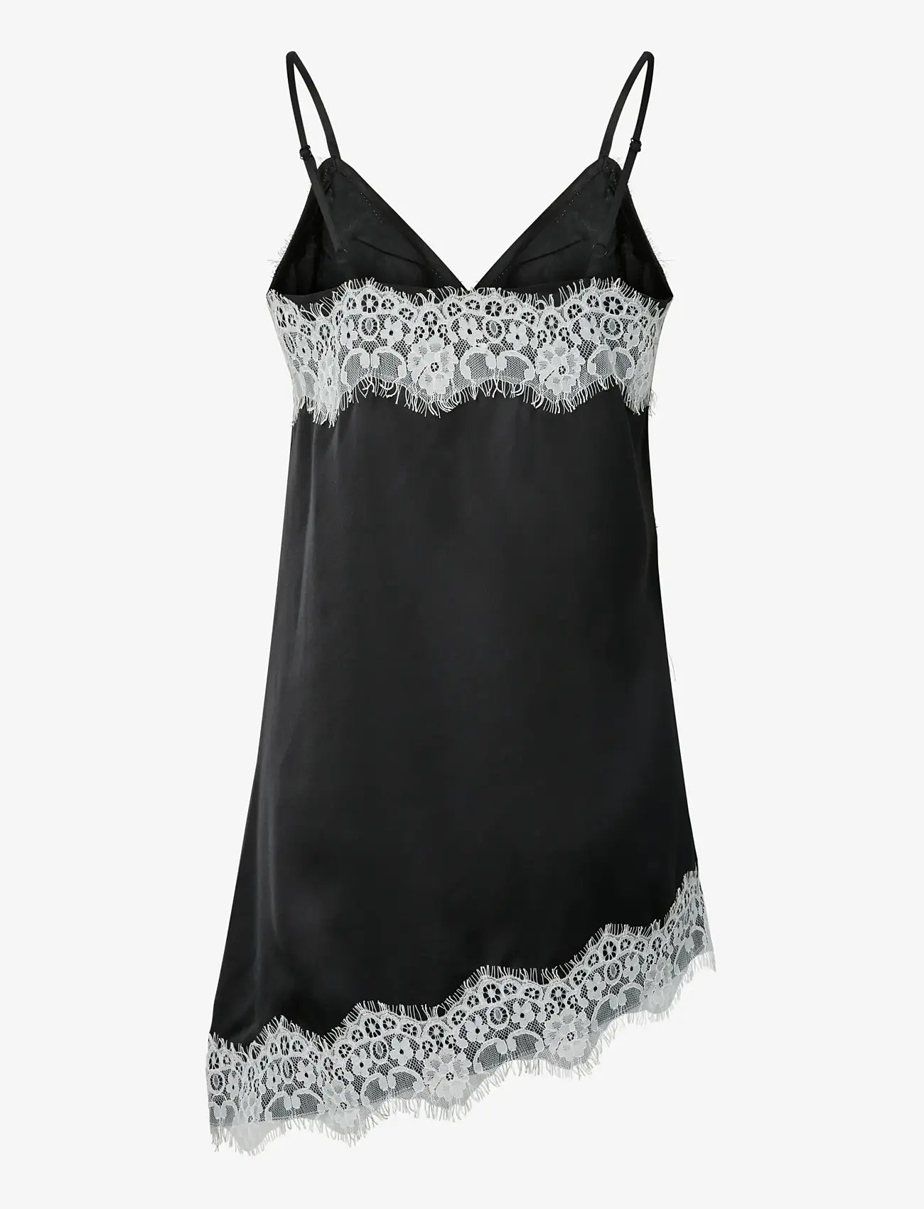 Pieces - PCARIEL ASSYMETRIC LACE TOP D2D PP BC - sleeveless tops - black - 2