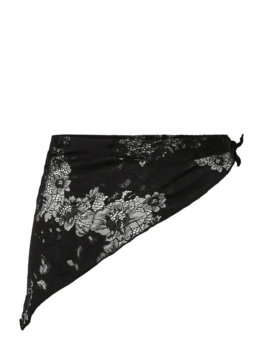 Pieces - PCARIA LACE SARONG PP - kerged sallid - black - 1