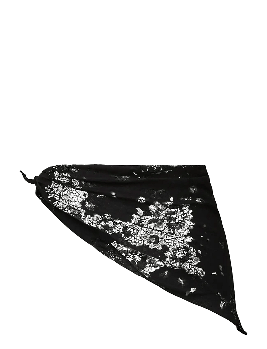 Pieces - PCARIA LACE SARONG PP - kerged sallid - black - 2