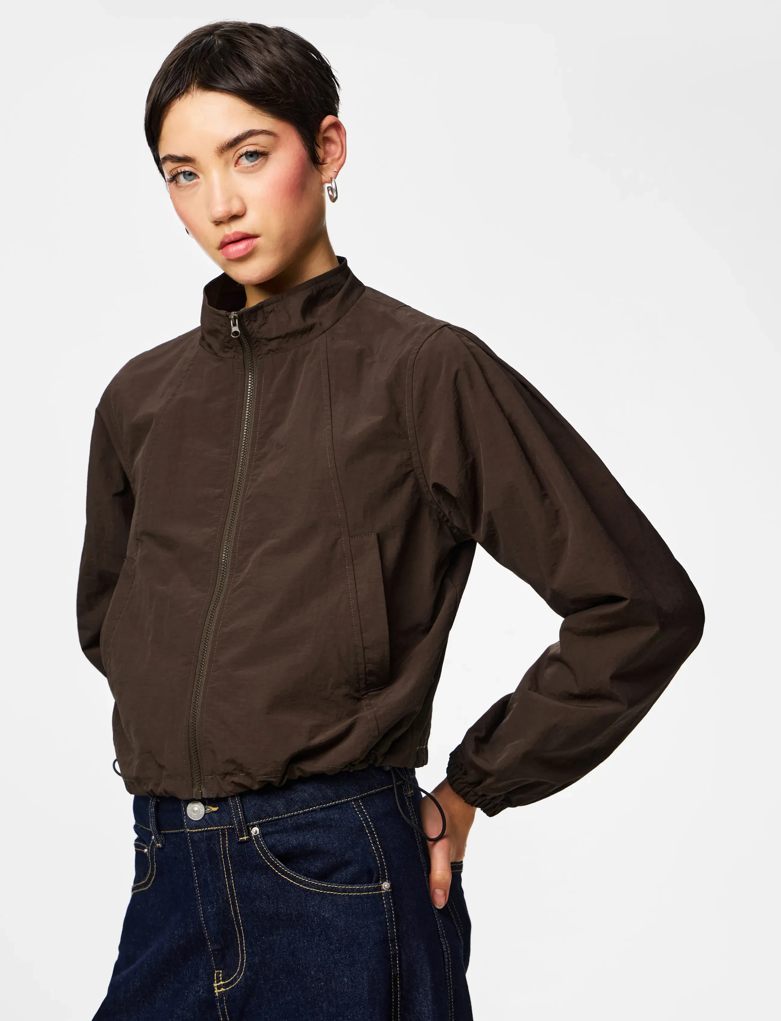 Pieces PCJABINA STRING JACKET WVN D2D - Nyheter - DELICIOSO / brown